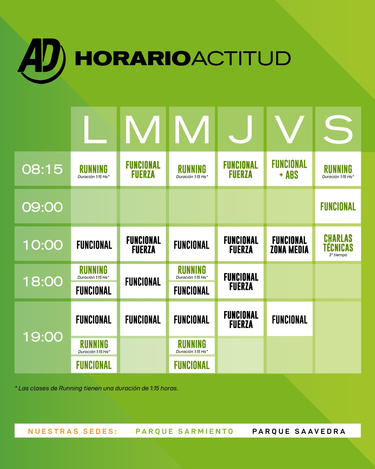 Horarios Actitud Deportiva